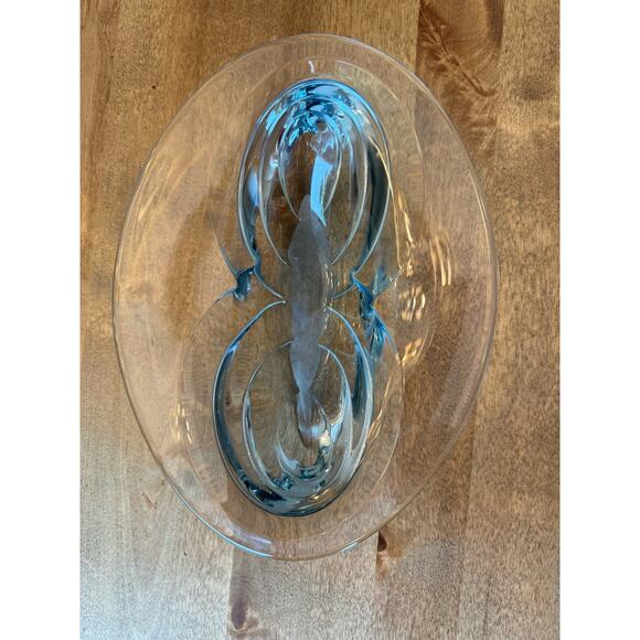 Michael Shearer Spirit Art Glass Oval Bowl Signed Dated - Picture 2 of 12